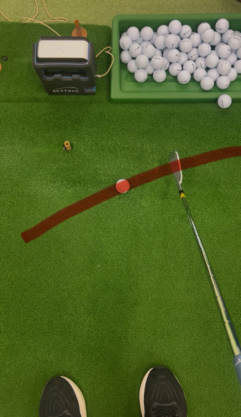 当てに行ってる方は、この方向にクラブを振ってる│池袋ゴルフアカデミー